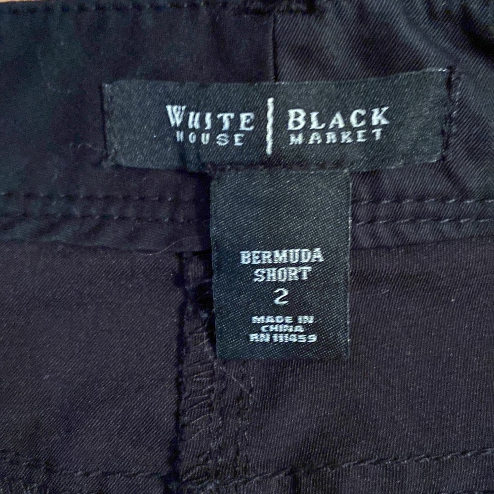 WHBM Black Bermuda Shorts 10.25” Inseam - Picture 7 of 14
